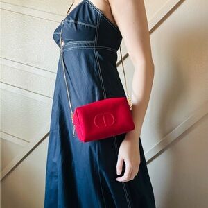 Christian Dior red Pouch Crossbody Bag